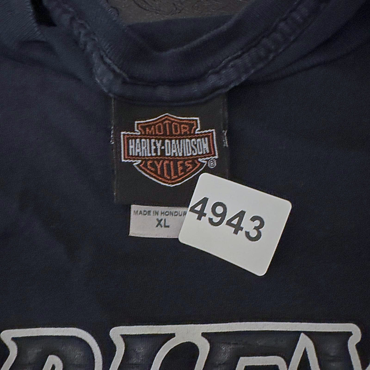 Harley Davidson Superstition Tee Mens XL Black Acid Wash