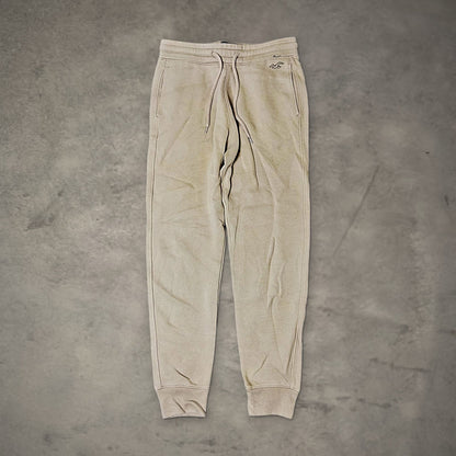 Hollister Fleece Jogger Sweatpants Mens XS Tan Cuffed