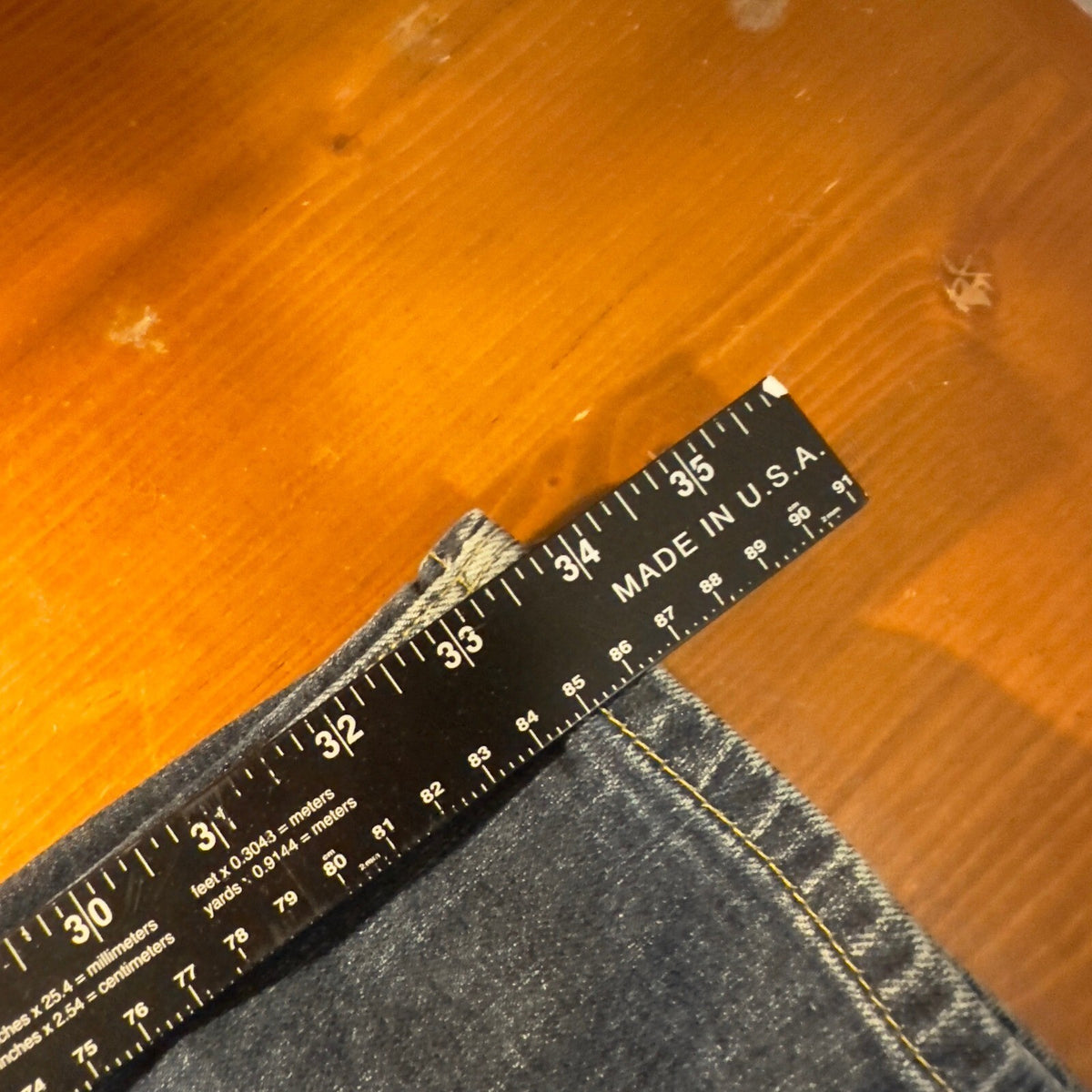 Levi's 514 Slim Straight Jeans Mens 32x36 Blue Selvedge