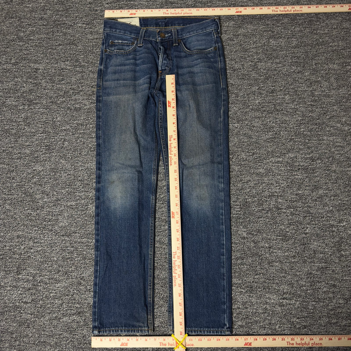 Y2K Hollister Slim Straight Jeans Mens 29x30 Med Wash