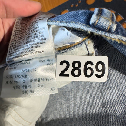 Levi's 501 Original Fit Jeans Mens 38x32 Baggy Straight