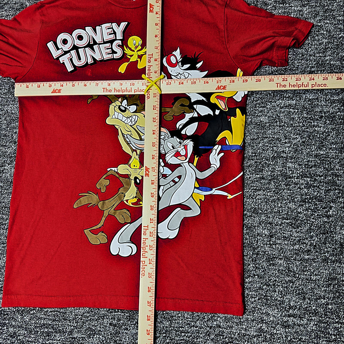 Looney Tunes Tee Mens Red Graphic Bugs Bunny Tweety