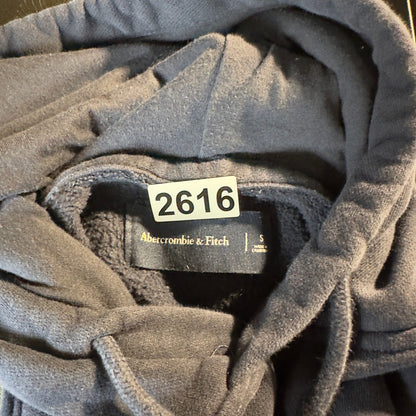 Abercrombie & Fitch Hoodie Mens Small Navy Blue Patch Logo