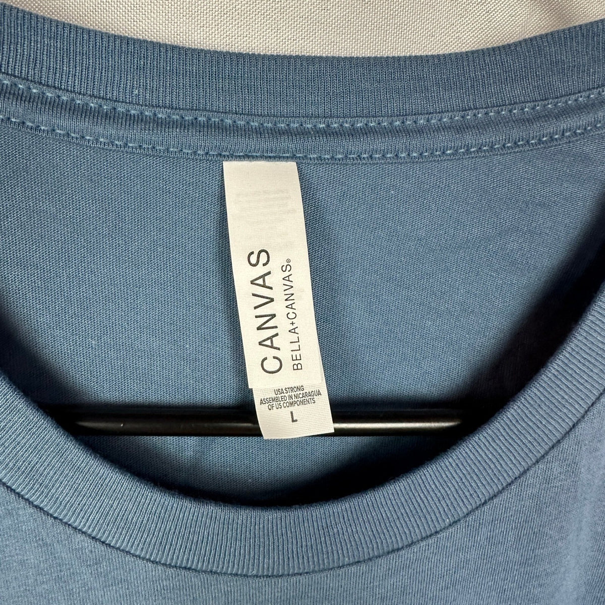 Lot of 3 Bella Canvas 3001U Blank Tees Mens L Steel Blue NWT