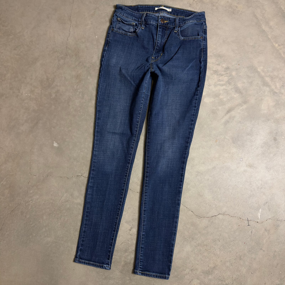 Levi's 721 High Rise Skinny Jeans Womens 29x30 Dark Wash