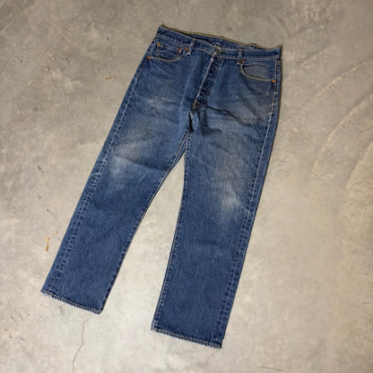 Levi's 501 Original Fit Jeans Mens 38x32 Baggy Straight