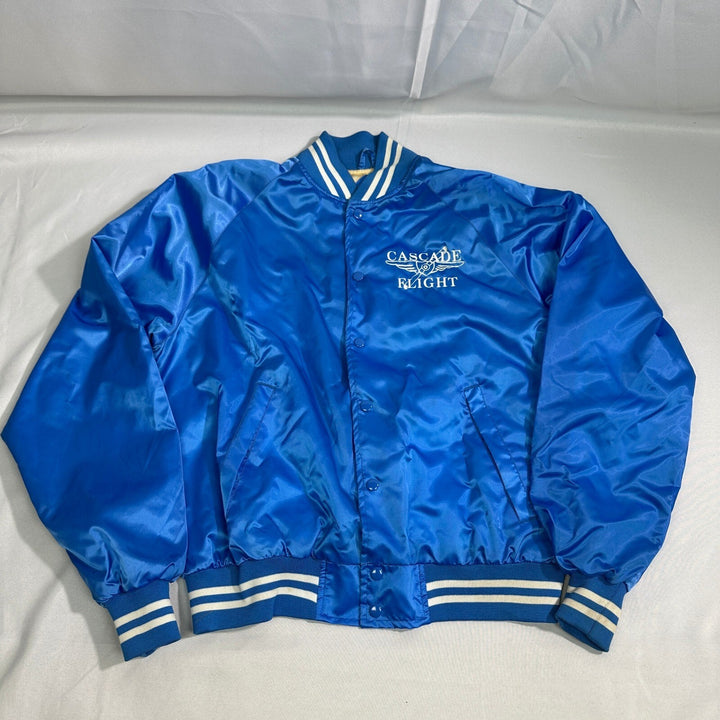 Vintage Executive Class Cascade Flight Satin Bomber Jacket