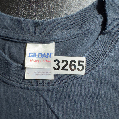 Gildan P-51 Mustang Graphic T-Shirt Mens L Black Aviation