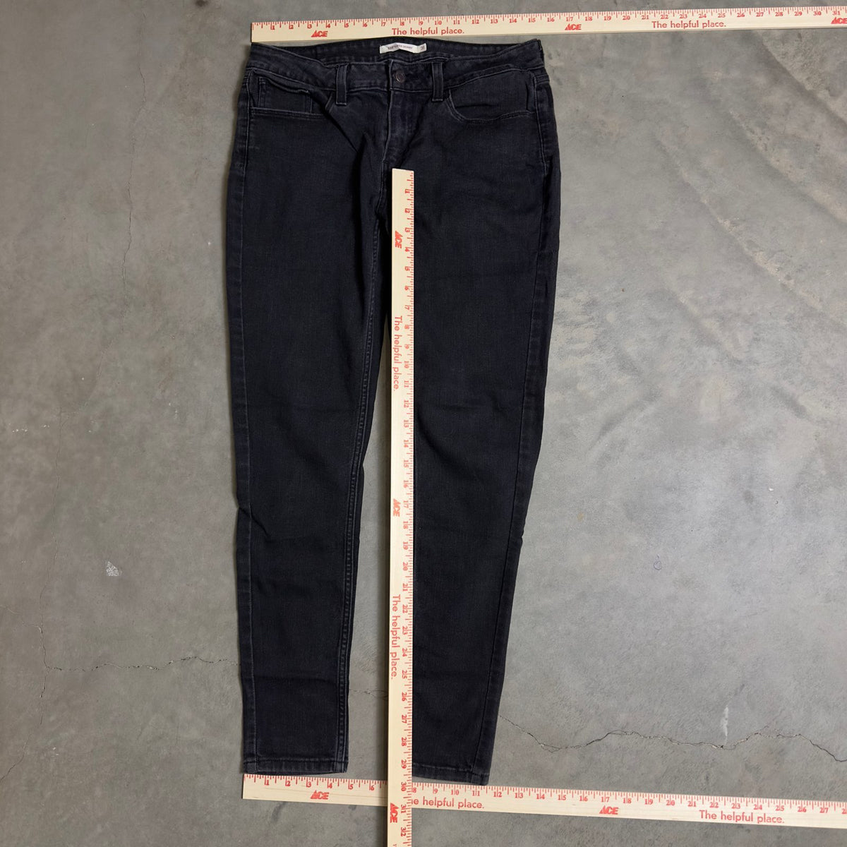 Levi's 535 Super Skinny Jeans Womens 31x30 Black Wash