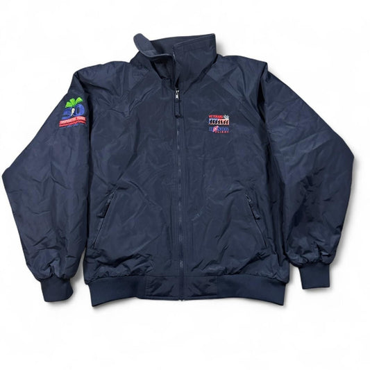 Port Authority Veterans Honor Flight Jacket Men's XL Navy Fleece Lined USA Flag
