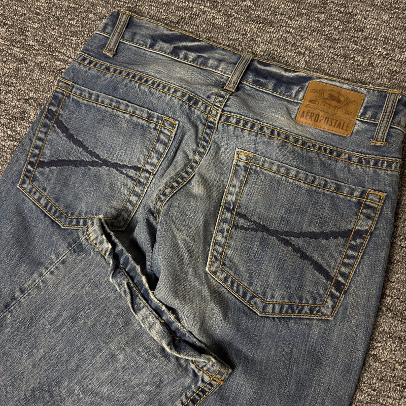 Y2K Aeropostale Benton Bootcut Jeans Mens 30x30 Distressed