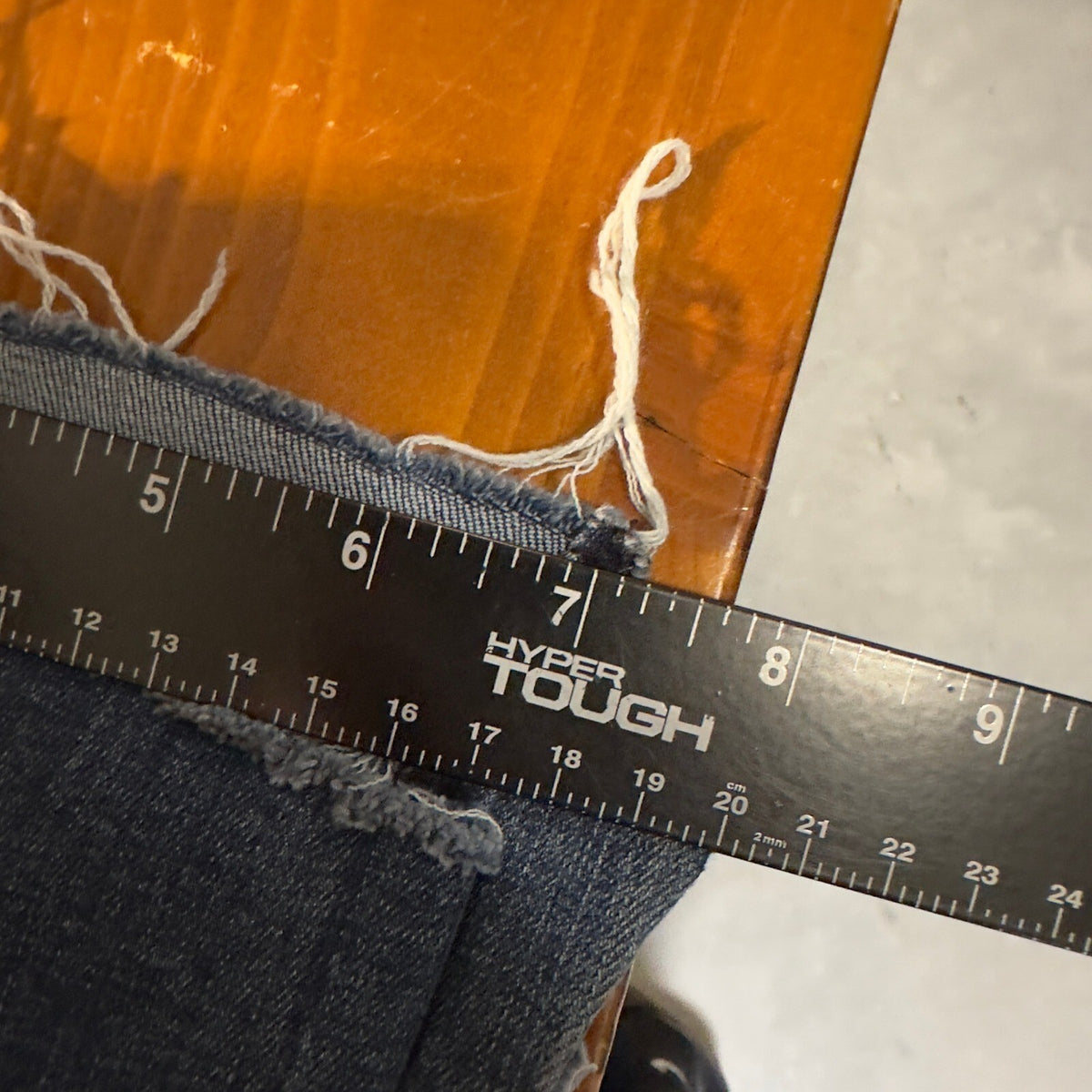 Seven7 Bootcut Jeans Womens 6 Blue Raw Hem