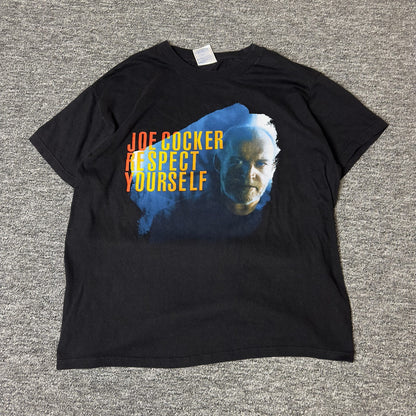 Vintage 2003 Joe Cocker Respect Yourself Tee Large Black