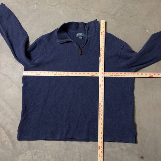 Polo Ralph Lauren Quarter Zip Pullover Mens XXL Navy