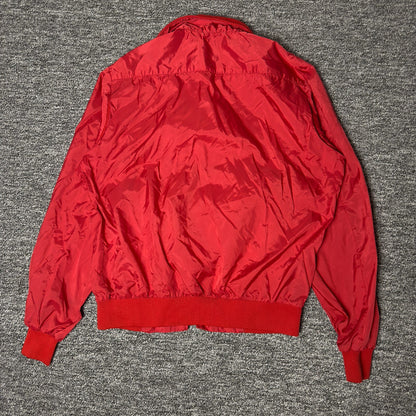 Lacoste Windbreaker Jacket Mens L Red Nylon Track