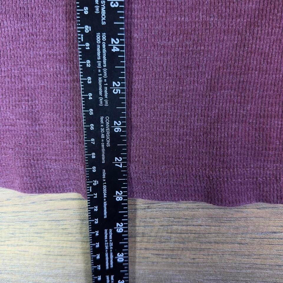 Realtree Waffle Knit Long Sleeve Shirt – Men's XL – Burgundy