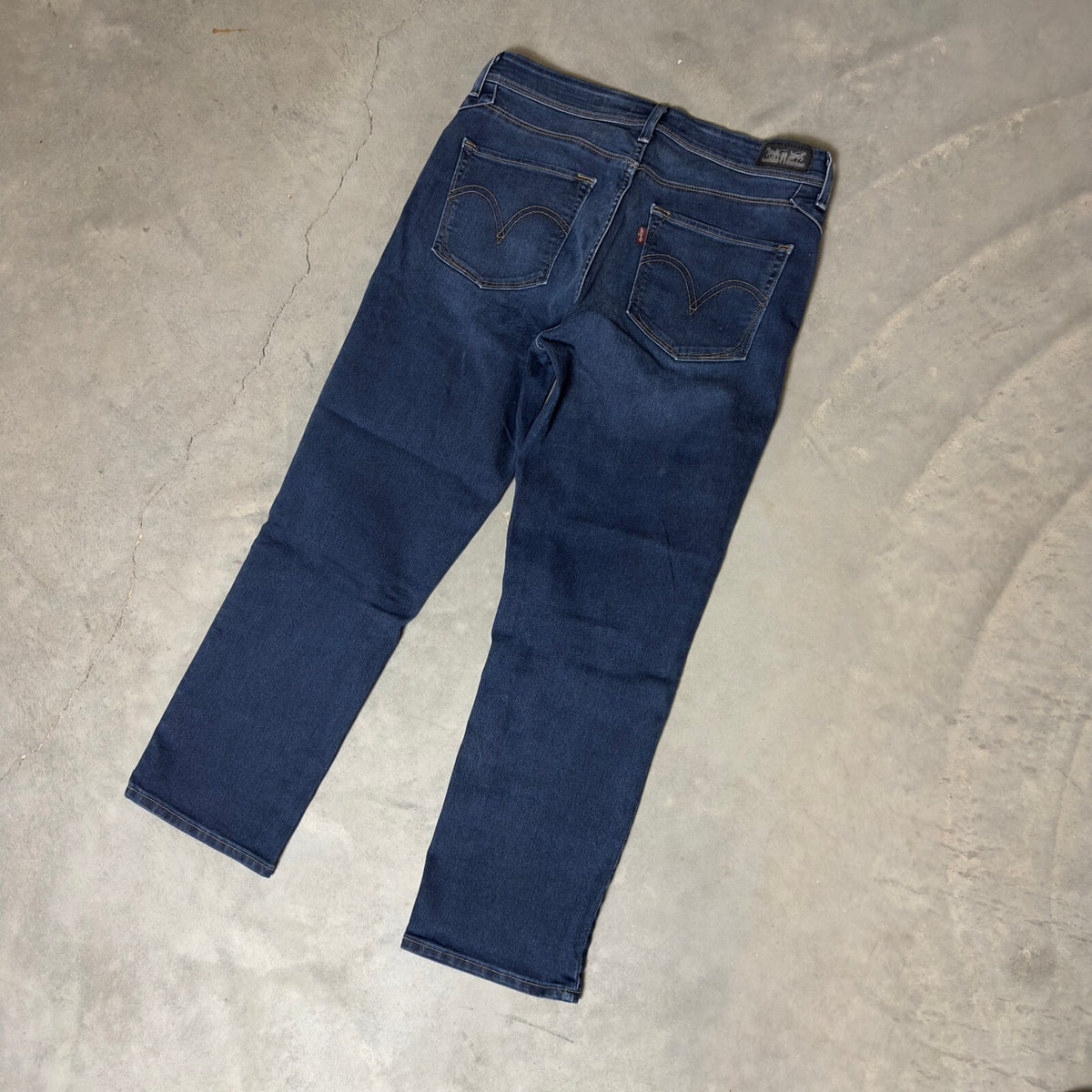 Levi's 711 Skinny Jeans Womens 29 Dark Blue Stretch