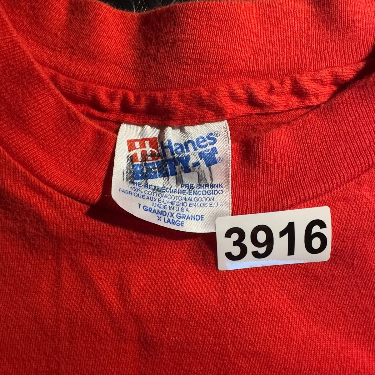Vintage Hanes Kauai Hurricane Iniki R&R Team Tee XL Red