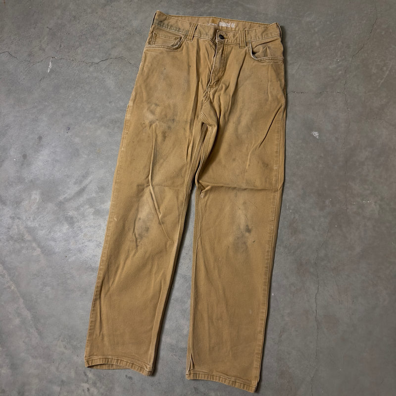 Carhartt Relaxed Fit Pants Mens 30x32 Tan Baggy Workwear