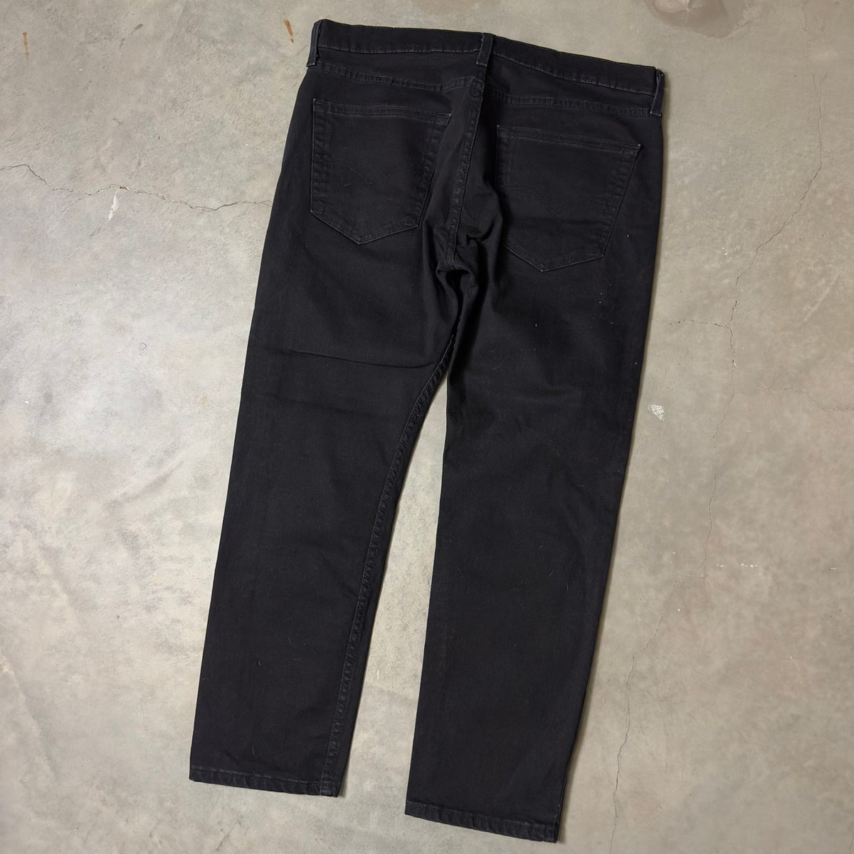 Levi's Black Straight Leg Jeans Mens No Size Tag Grunge