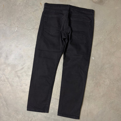 Levi's Black Straight Leg Jeans Mens No Size Tag Grunge