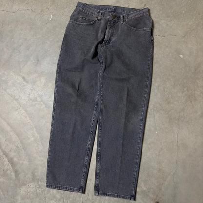 Vintage Lee Straight Leg Jeans Mens 33x30 Black Faded 90s Streetwear Baggy