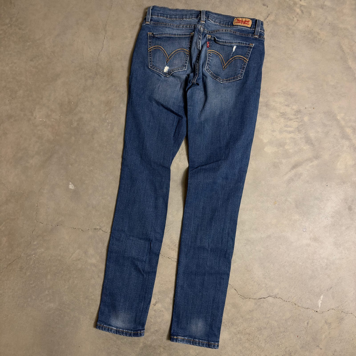 Levi's 524 Too Superlow Jeans Womens 27x33 Distressed