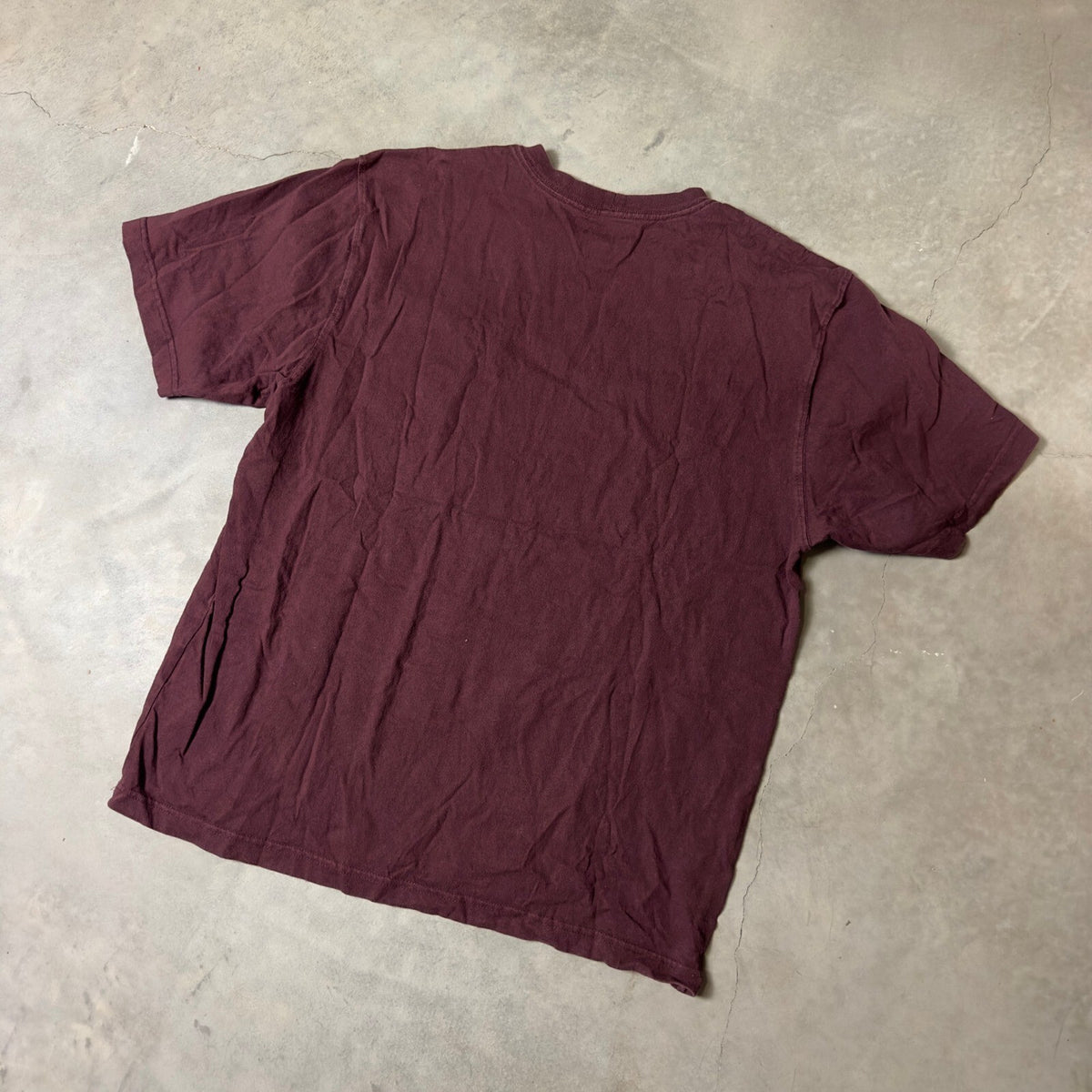 Carhartt Pocket T-Shirt Mens L Burgundy Loose Fit Workwear