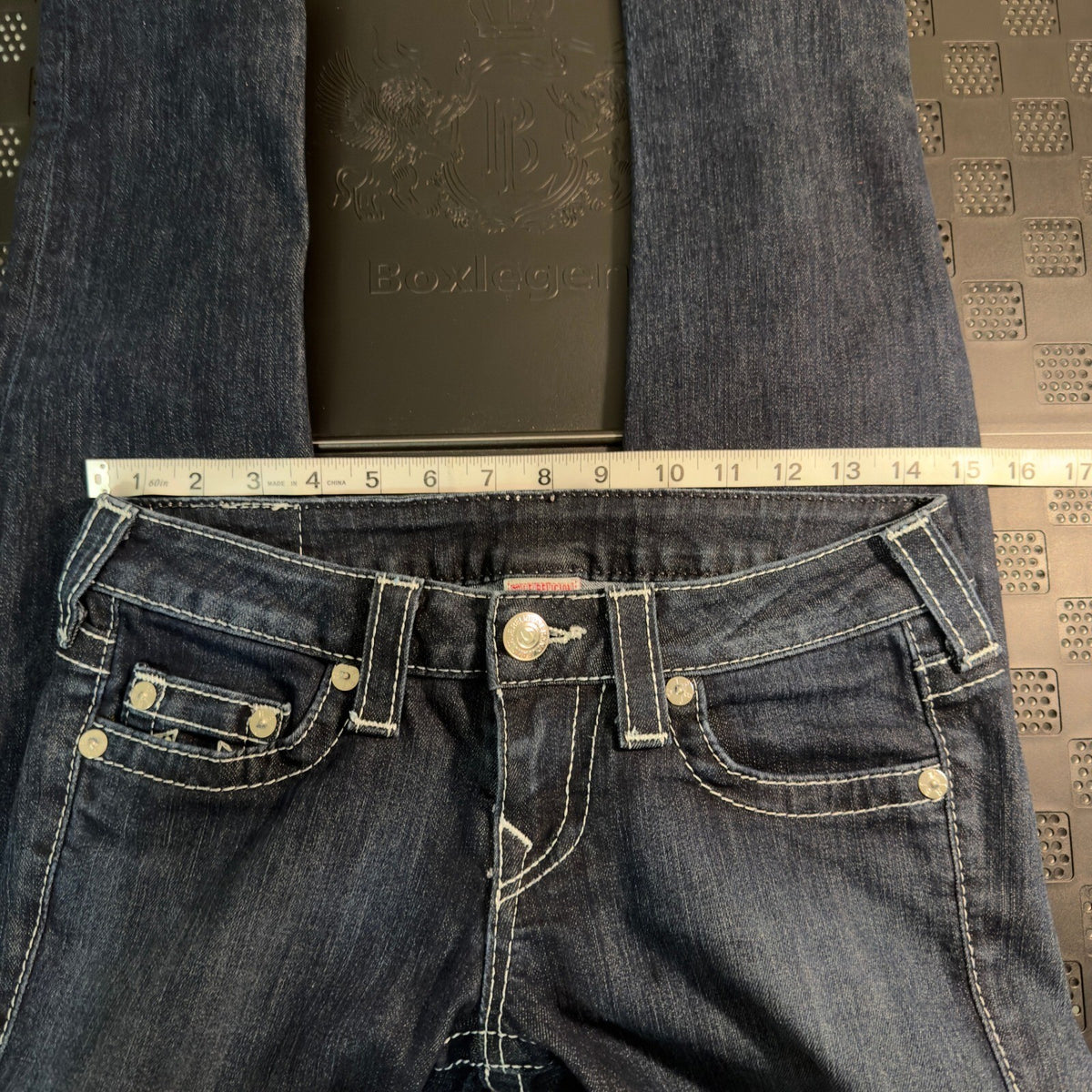 Vintage True Religion Skinny Jeans Womens 26 Dark Wash White