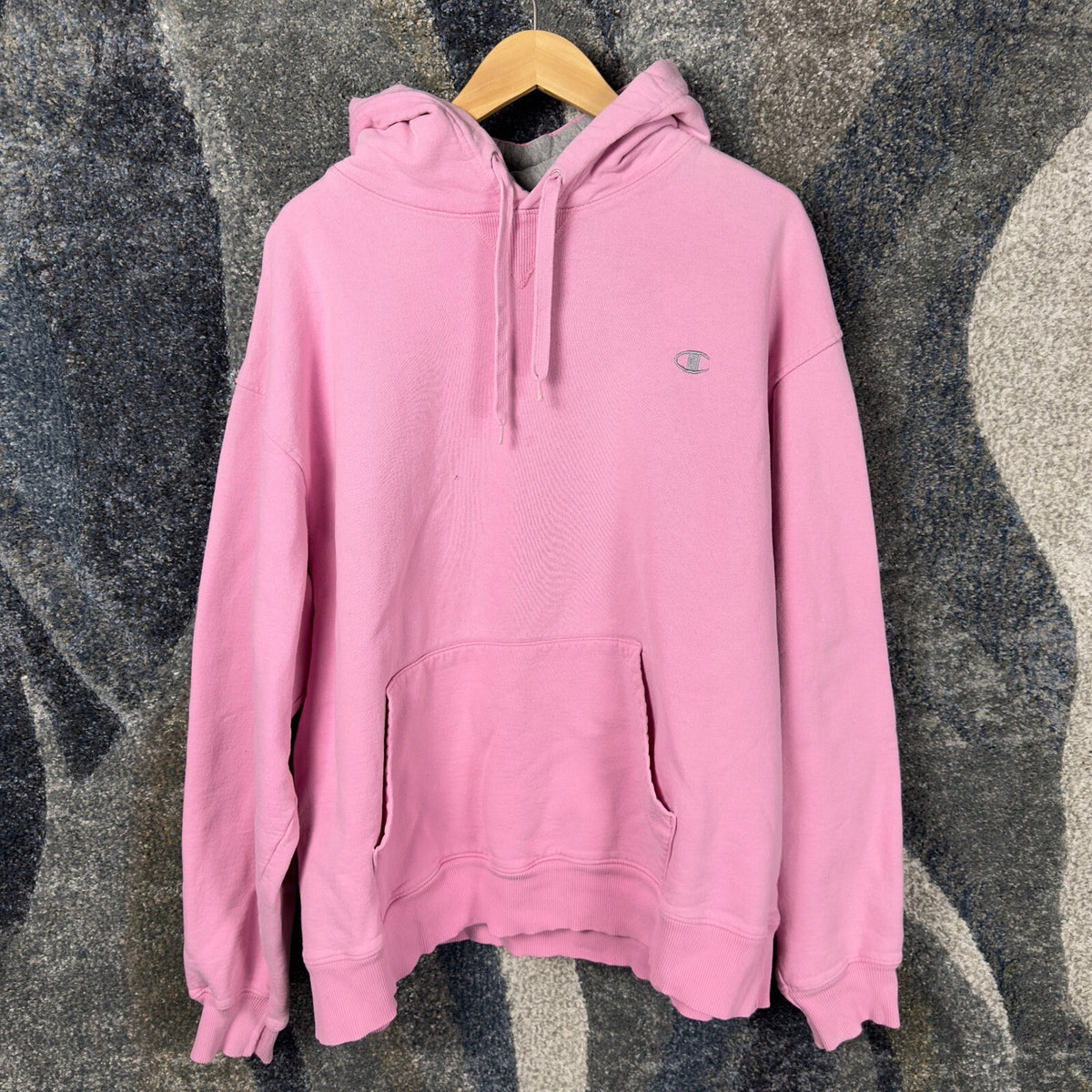 Y2K Champion Hoodie Mens XL Pink Oversized Barbiecore Boxy