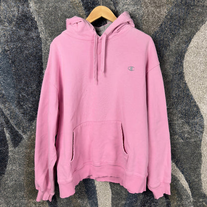 Y2K Champion Hoodie Mens XL Pink Oversized Barbiecore Boxy