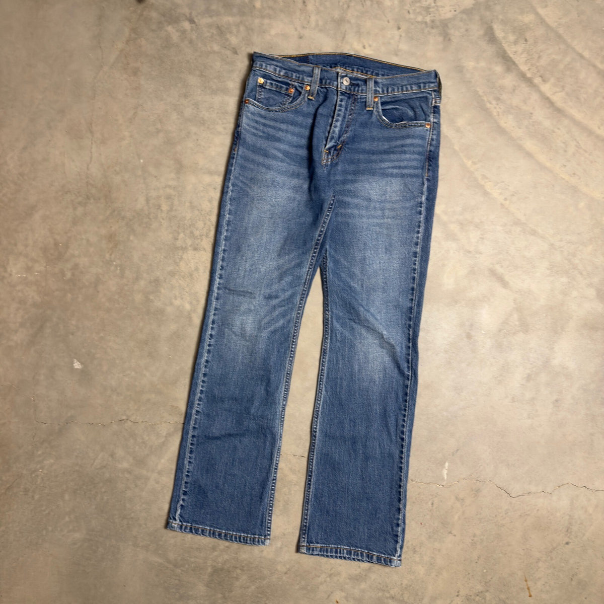 Levi Strauss 527 Slim Bootcut Jeans Mens 29x30 Blue Denim Western Baggy Casual