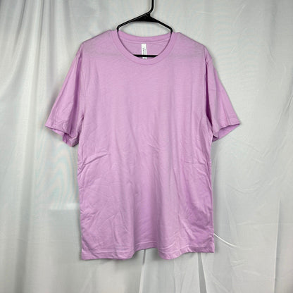 NWT Bella Canvas Mens XL T-Shirt Lilac Cotton Crewneck