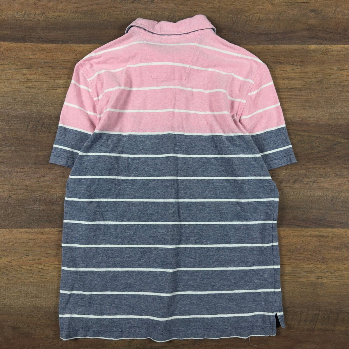 Nautica Striped Polo Shirt Mens XL Pink Blue Preppy Nautical