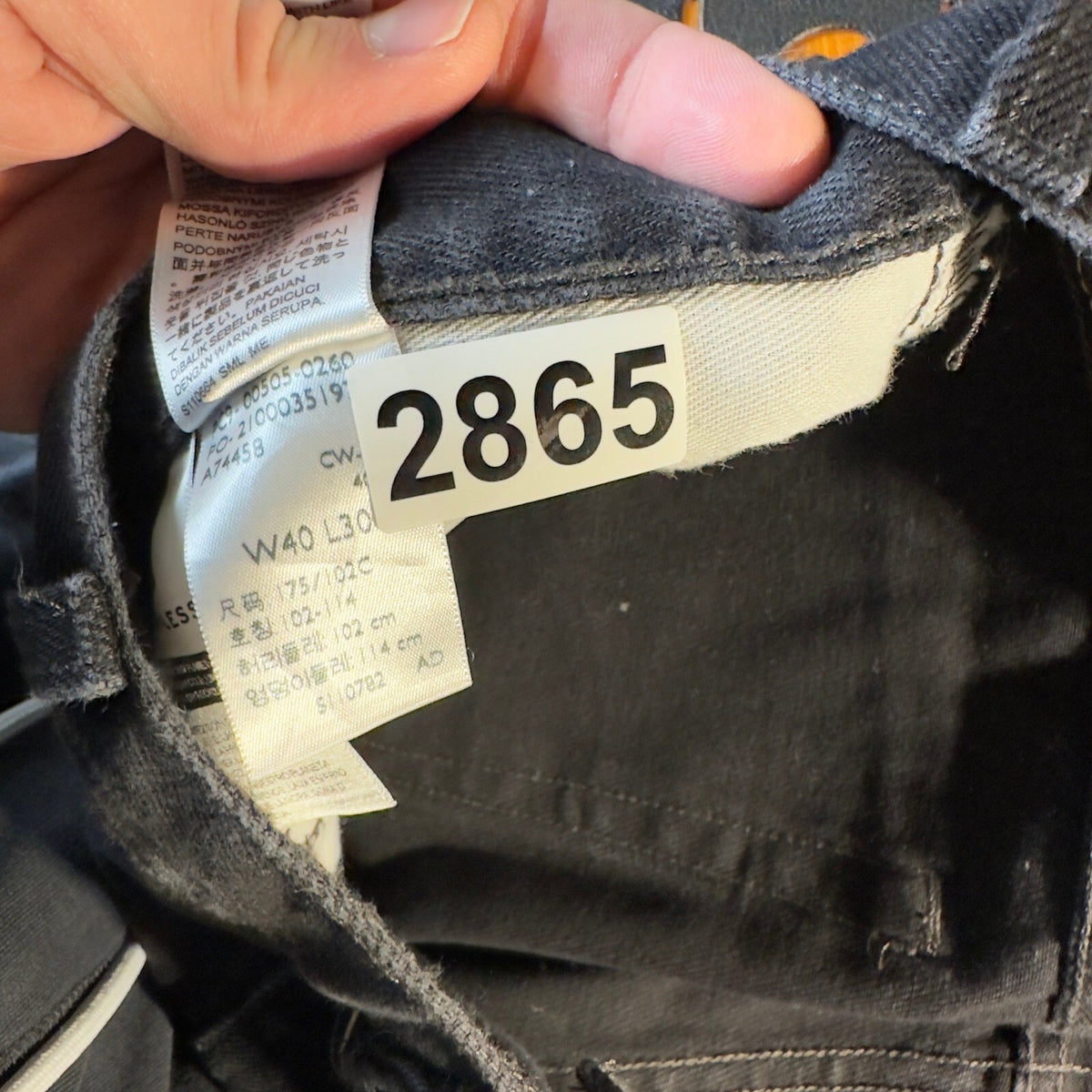 Levi's 505 Regular Fit Jeans Mens 40x30 Black Straight
