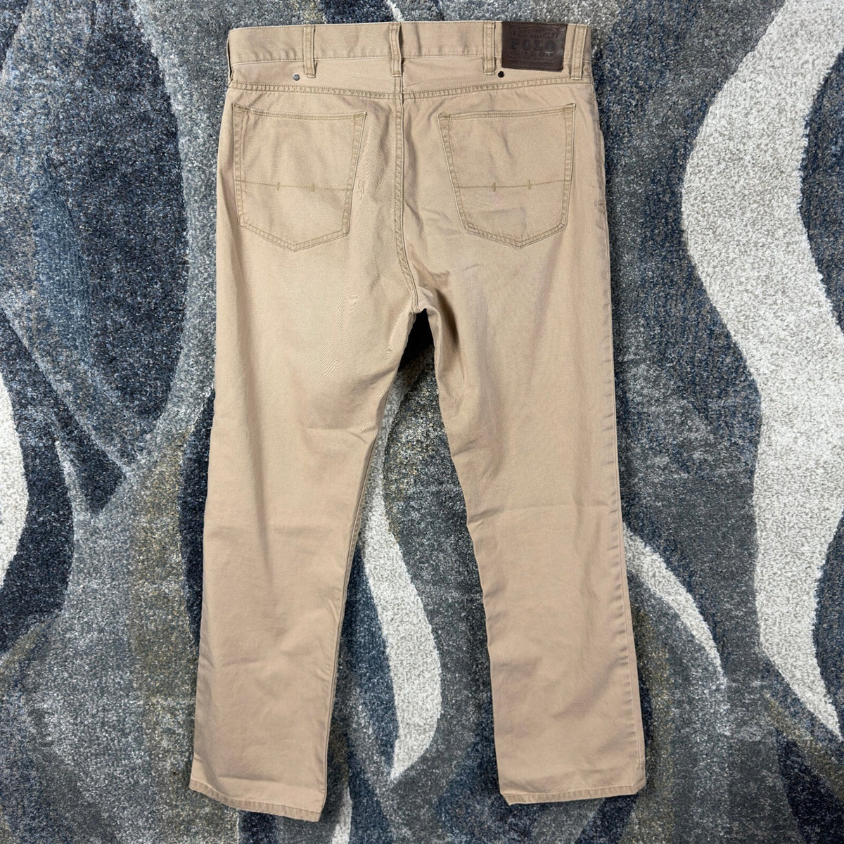 Polo Ralph Lauren 5 Pocket Pants Mens 36x32 Tan Khaki Twill