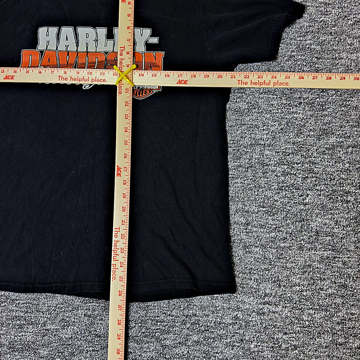 Harley Davidson Motorcycles Fargo ND Tee Mens L Black Biker