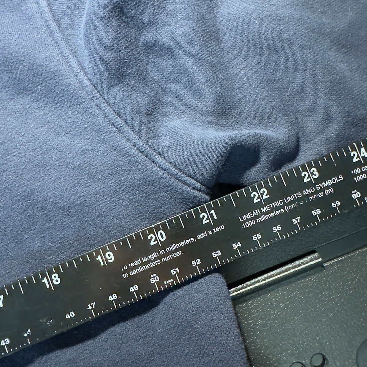 Abercrombie & Fitch Hoodie Mens Small Navy Blue Patch Logo