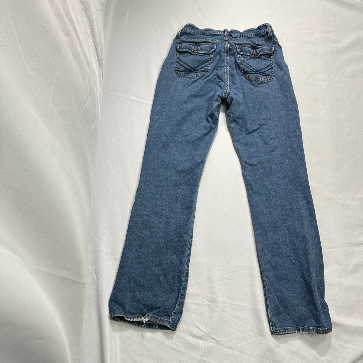 Lee Womens 8 Blue Bootcut Jeans Low Rise Medium Wash
