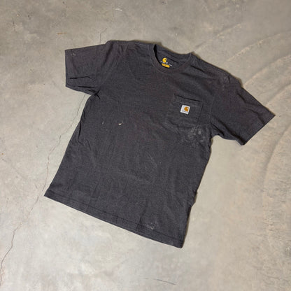 Carhartt Pocket T-Shirt Mens M Charcoal Grey Original Fit