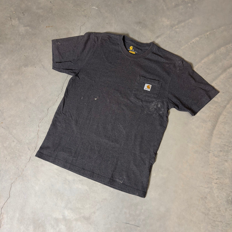 Carhartt Pocket T-Shirt Mens M Charcoal Grey Original Fit