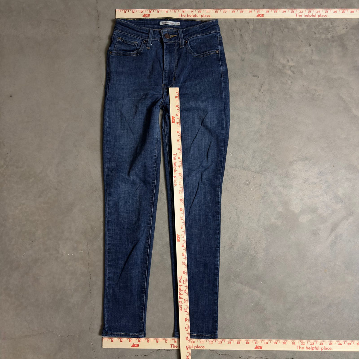 Levi's 721 High Rise Skinny Jeans Womens 26x28 Blue