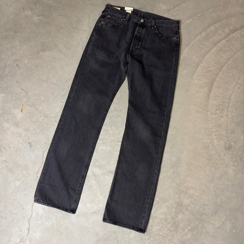 NWT Levi's 501 Premium Original Jeans Mens 36x36 Black Baggy