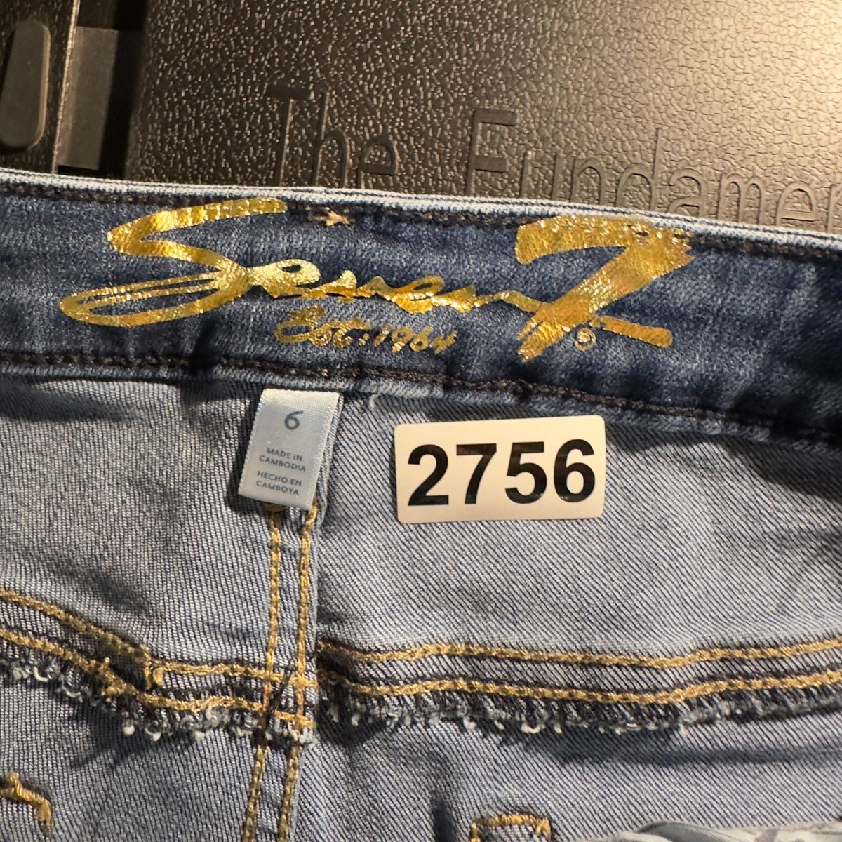 Seven7 Bootcut Jeans Womens 6 Blue Raw Hem