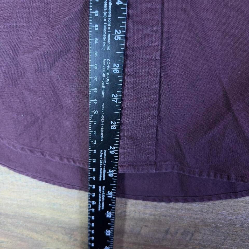 Eddie Bauer Purple Button-Up Work Shirt Men's Large