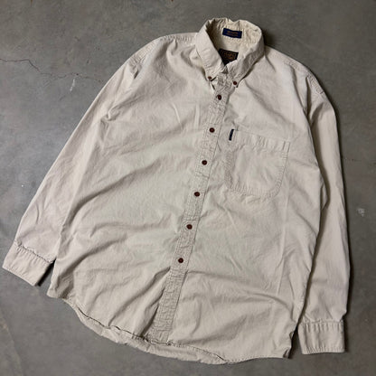 Chaps Ralph Lauren Shirt Mens 16.5 Beige Cotton