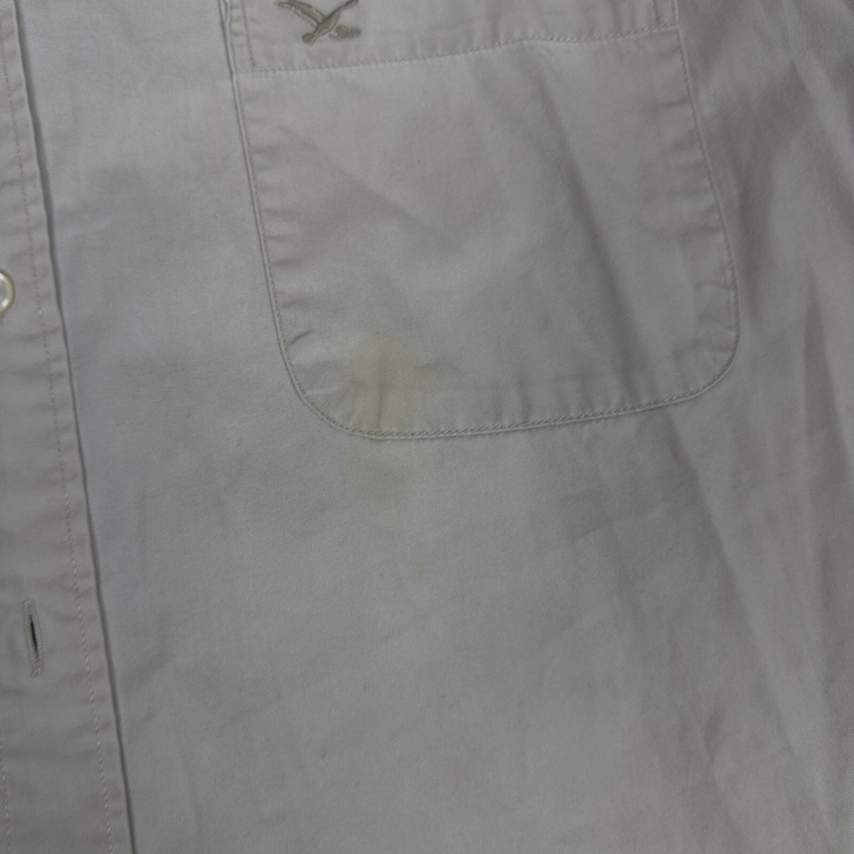 Eddie Bauer Men Relaxed Fit Button Down Shirt Tan Cotton Long Sleeve XL Heritage