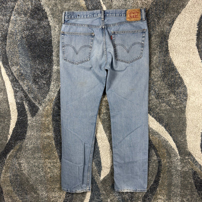 Vintage Y2K Levis 505 Straight Jeans Mens 36x36 Light Baggy