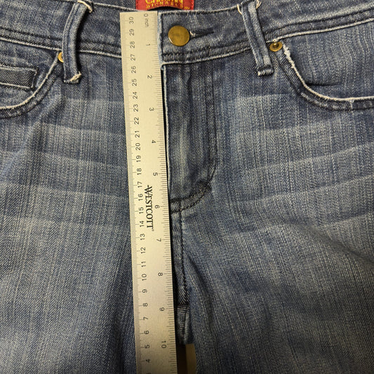 Christin Michaels Flare Jeans Womens Size 30 Dark Wash Boho