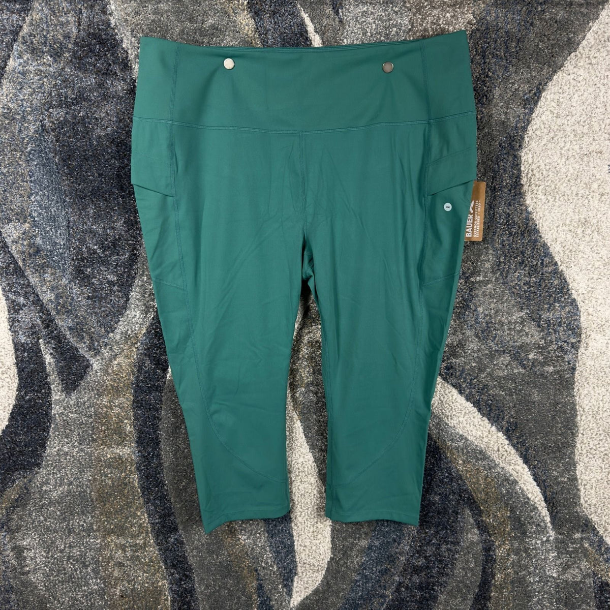 NWT Eddie Bauer Guide Trex Capris Womens 3X Green Activewear